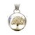 Dije cristal redondo chico arbol de la vida plata y oro - comprar online