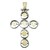 cruz de plata modelo circulos con oro