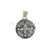 Medalla redonda san benito con detalles de oro - comprar online