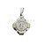 Medalla redonda/rombo de plata san benito y apliques de oro - comprar online