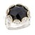 Anillo mundo piedra cubic y virola Plata y Oro - Joyas Amar