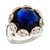 Anillo mundo piedra cubic y virola Plata y Oro - tienda online