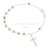 PULSERA DENARIO PLATA 925 BOLITAS 5MM con Cruz con Cristo