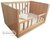CUNA MADERA PARAISO 1.40 x 0.60 LACA POLIURETANICA opcional BARANDAS EN BLANCO en internet