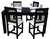 JUEGO DE COMEDOR MESA ASIA 1.20 x 0.80 + 4 Sillas VENECIANAS TAPIZADAS - comprar online