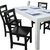 JUEGO DE COMEDOR MESA ASIA 1.20 x 0.80 + 4 SILLAS CAPRI