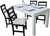 JUEGO DE COMEDOR MESA ASIA 1.20 x 0.80 + 4 SILLAS CAPRI TAPIZADAS - comprar online