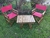 Juego semi Exterior Cipres Rojo