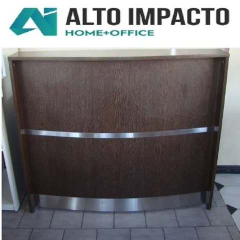 Mostrador Recepción De 120 Curvo Detalles Acero