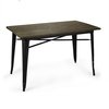 Mesa Tolix Tapa Madera X Pauchard Negra 120x80- Alto Impacto en internet