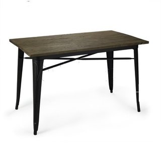 Mesa Tolix Tapa Madera X Pauchard Negra 120x80- Alto Impacto en internet