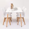Combo Mesa Eames 120 + 4 Silla Tulip Tapizada - Alto Impacto en internet