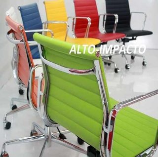 Sillon Oficina Eames Aluminum Varios Colores - Alto Impacto - tienda online