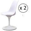 Set 2 Silla Tulip Diseño Eero Saarinen Aluminio Importada