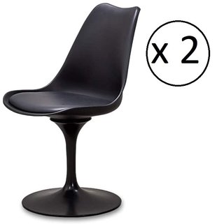 Set 2 Silla Tulip Diseño Eero Saarinen Aluminio Importada - comprar online