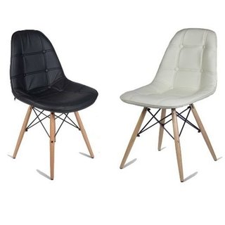 Set * 2 Silla Eames Dsw Soft Capitone Tapizada- Alto Impacto