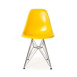 Silla Eames Dsr Base Cromada Abs Amarillo- Alto Impacto- - comprar online