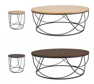 Mesa Ratona Baja Industrial Escandinava 80cms De Diámetro en internet