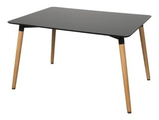 Mesa Eames Dsw Comedor Rectangular Negra 140 - Alto Impacto en internet