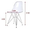 Set 4 Silla Eames Dsr Cromada Transparente - Alto Impacto - ALTO IMPACTO Home + Office