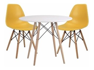 Combo Mesa Eames 80 Cm + 2 Sillas Dsw Eames - Alto Impacto - comprar online