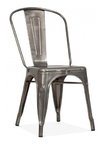 Set 4 Silla Tolix Exterior Metal Galvanizada Cromo - Alto Impacto