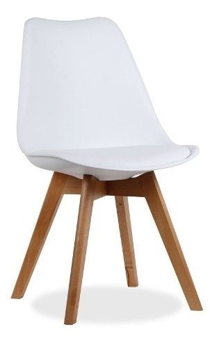 Set * 4 Silla Tulip Escandinava Eames Madera - Alto Impacto