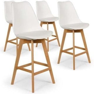 Set 4 Banqueta Taburete Tulip Eames 65 Cm - Alto Impacto