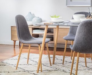 Set Mesa Vidrio Rectangular +6 Silla New Eames- Alto Impacto - comprar online