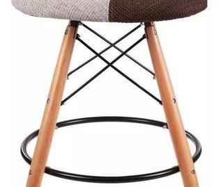 Set * 2 Banqueta Taburete Eames Patchwork Mod- Alto Impacto