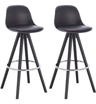 Set 2 Banqueta Taburete Tulip Eames Madera 65 O Alto Impacto