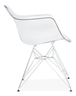 Silla Sillon Eames Dar Transparente Cromada- Alto Impacto - ALTO IMPACTO Home + Office