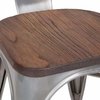 Set * 4 Silla Tolix Pauchard Asiento Madera - Alto Impacto - tienda online