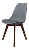 Silla Tulip Escandinava Eames B Madera Oscura- Alto Impacto - comprar online