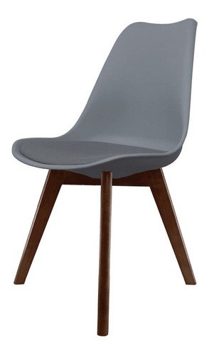 Silla Tulip Escandinava Eames B Madera Oscura- Alto Impacto - comprar online