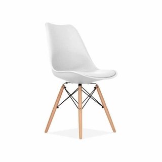 Imagen de Silla Eames Dsw Blanca Asiento Tapizado Blanca- Alto Impacto