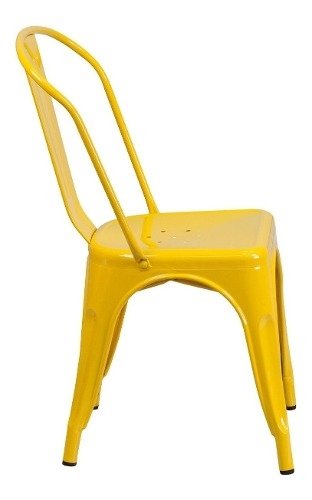 Set * 4 Silla Tolix Pauchard Amarillo Mate - Alto Impacto - ALTO IMPACTO Home + Office
