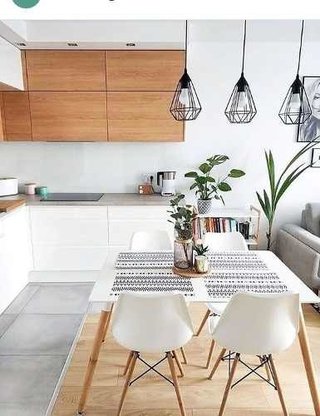 Combo Mesa Eames Madera 120 + 4 Sillas Tulip E- Alto Impacto - comprar online