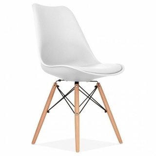 Combo Mesa Eames Madera 140 + 4 Sillas Tulip E- Alto Impacto