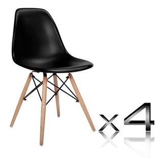 Combo * 4 Silla Dsw Eames Comedor Cocina - Alto Impacto