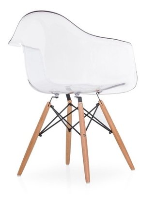 Set * 4 Silla Sillon Eames Daw Transparente - Alto Impacto - comprar online