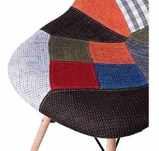 Set * 6 Silla Patchwork Dsw Eames Base Madera - Alto Impacto en internet