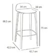 Imagen de Set 4 Banqueta Taburete Hay & Welling 65 Cm - Alto Impacto
