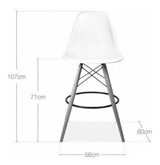 Imagen de Banqueta Taburete Eames Dsw Blanca - Alto Impacto