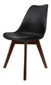 Silla Tulip Escandinava Eames B Madera Oscura- Alto Impacto en internet