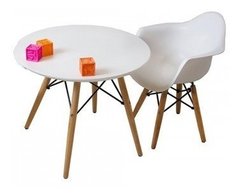 Combo Mesa Eames + 1 Sillon Eames Kids Niños - Alto Impacto