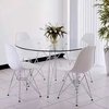 Mesa Eames Vidrio Base Eiffel 110 Cm Redonda P- Alto Impacto - comprar online