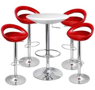 Combo Mesa Bar Pop + 4 Taburete Belle- Alto Impacto - comprar online