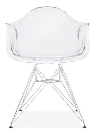 Silla Sillon Eames Dar Transparente Cromada- Alto Impacto en internet