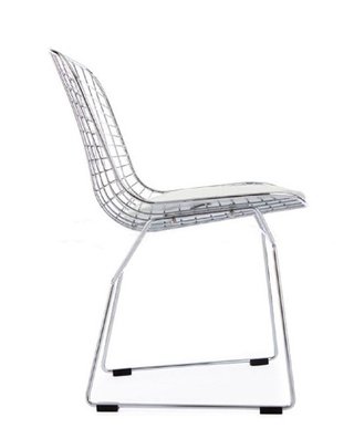 Set 4 Silla Bertoia Acero Cromado Almohadón Importadas - Alto Impacto - tienda online